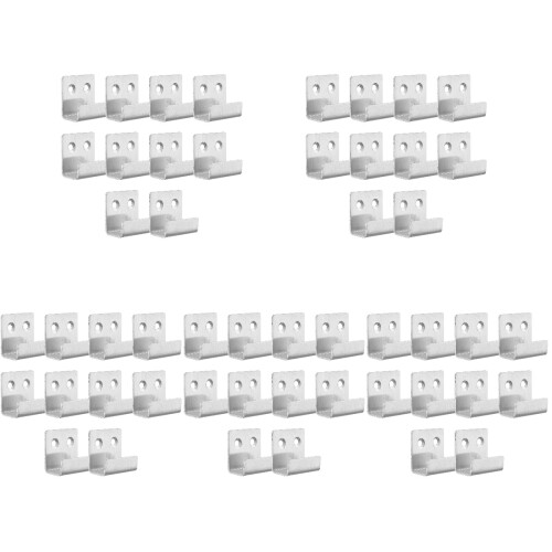 50Pcs Multipurpose Silver Mirror Holders Sturdy Wall Mounting Brackets