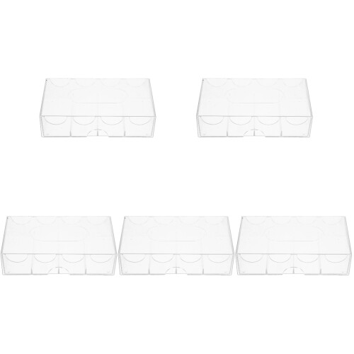 5Pièces Porte-Jetons De Poker En Plastique Transparent Usage