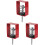 3Pièces Isolateur De Vibration Rouge En Caoutchouc Pour Machine 1
