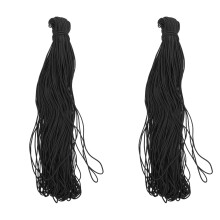 2Pcs Durable Black Elastic Strings for Clothing DIY Stretch Bands