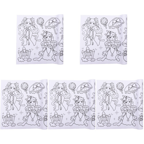 5 Pieces Drawing Paper Children'S Graffiti Scroll For