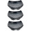 3Pcs Crack-Resistant Ceramic Bowls Multi Use Salad Dessert Serving 6