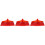 3Pcs Red Kitchen Broom Heads for Precise Cleaning and Use 5