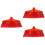 3Pcs Red Kitchen Broom Heads for Precise Cleaning and Use 7