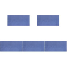 5Pcs Blue Non-Adhesive Window Privacy Film Uv Ray Blocking