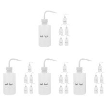 24Pcs White Pe Washing Bottles for Eyelashes Cleaning Portable Squeeze