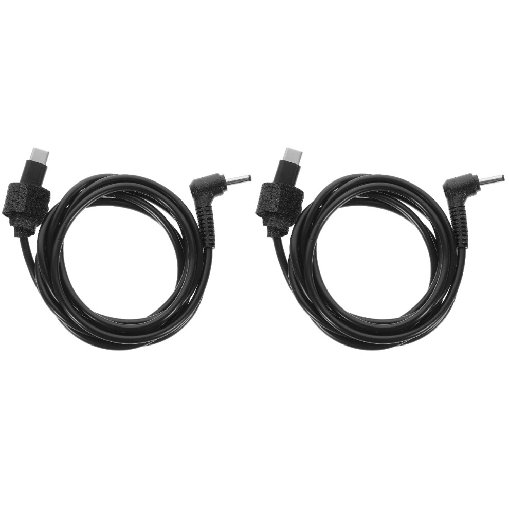 2Pcs Usb C To Dc Adapter Cable Flexible Power Extension Cord Black 3713122751213