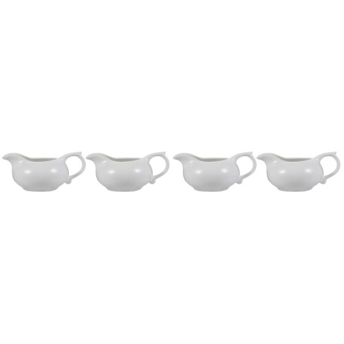 4Pcs White Ceramic Sauce Containers Gravy Cups for Home