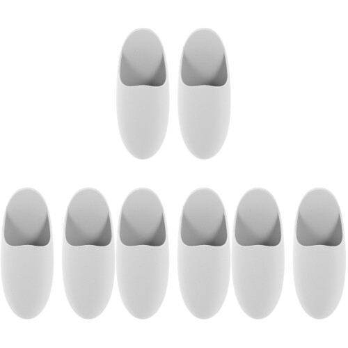 8Pcs Grey Silicone Toothbrush Holder Wall Mount for Bathroom Storage