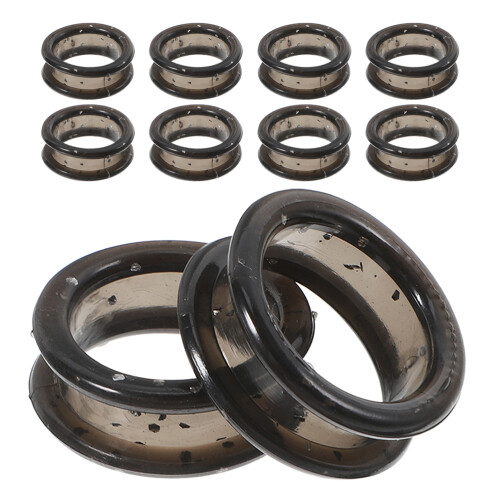 80Pièces Protecteurs Doigts Silicone Anneaux Ciseaux Coupe Noir 2