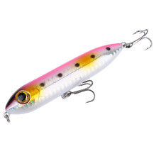 Long Shot Bait With Loud Popping And Splashing Action Topwater Fishing Lure For Bass Yellow Perch And Walleye, Lifelike Movement Double Rings3D Eyes