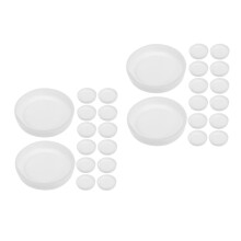 40Pcs Convenient White Plastic Round Caps for Paper Mailing Tube Ends