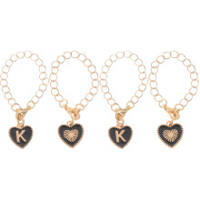 4Pcs Black Letter Charms Chain for Tumbler Cup and Bag