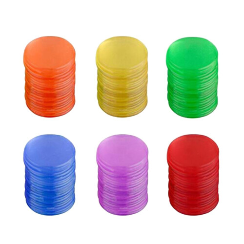 240Pcs Colored Counting Chips Plastic Markers for Kids and Games 2