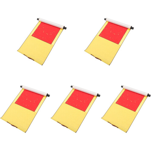 5Pcs Multi-Color Chinese Calligraphy Paper Scrolls for Painting Use