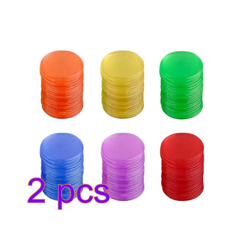 240Pcs Colored Counting Chips Plastic Markers for Kids and Games