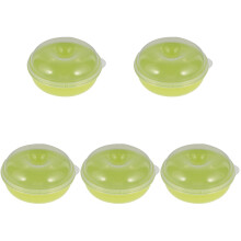 5pcs Box Bread Storage Box Round Pp Nut Box Green
