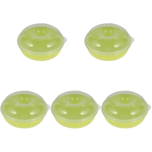 5pcs Box Bread Storage Box Round Pp Nut Box Green