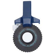 Wearproof Prägungsetikettenhersteller ABS 9mm Wasserdichtes schwarzes/blaues Klebeband