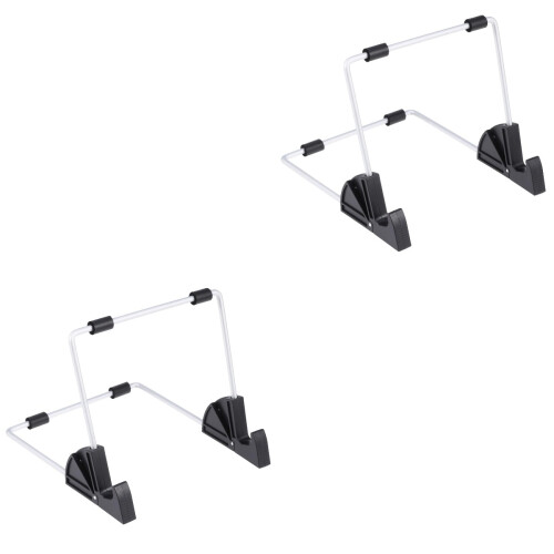 2St Aluminium Tablet Bracket Zwart Lazy Mount Desktop Houder 2