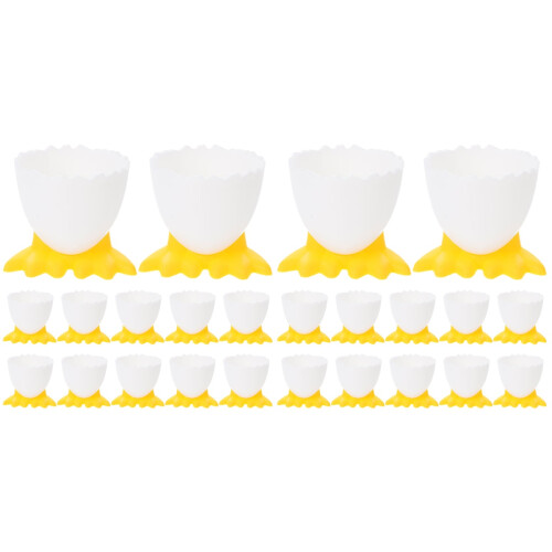 24Pcs Assorted Color Cute Breakfast Egg Cups Holder for Home