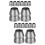16Pcs Silver Metal Wedges Sturdy Replacement Wedges for Hammer Use 8