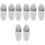 8Pcs Grey Silicone Toothbrush Holder Wall Mount for Bathroom Storage 4