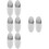 8Pcs Grey Silicone Toothbrush Holder Wall Mount for Bathroom Storage 8