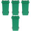 8Pcs Compact Green Trash Can Multi-Functional PP Tabletop Waste Bin 3