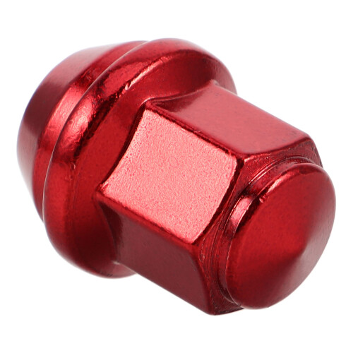4Pcs Red Solid Reinforced Alloy Steel Car Lug Nut Covers 1