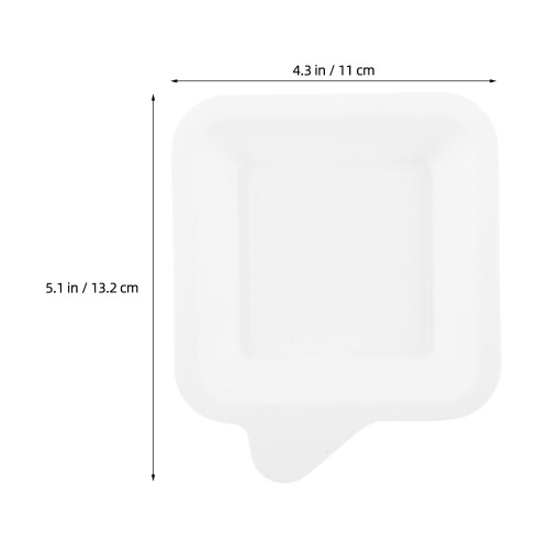 400Pcs White Paper Square Eco-Friendly for Cakes 1