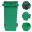 8Pcs Compact Green Trash Can Multi-Functional PP Tabletop Waste Bin 10