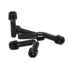 6pcs Aluminum Alloy M5x18mm Bike Stem Screws for Mountain Bikes Black