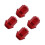 4Pcs Red Solid Reinforced Alloy Steel Car Lug Nut Covers 4