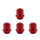 4Pcs Red Solid Reinforced Alloy Steel Car Lug Nut Covers 5