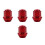 4Pcs Red Solid Reinforced Alloy Steel Car Lug Nut Covers 8