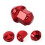 4Pcs Red Solid Reinforced Alloy Steel Car Lug Nut Covers 9