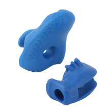2 Pcs Silicone Violin Viola Bow Grip Corrector Soft Reusable Teaching Aid Blue