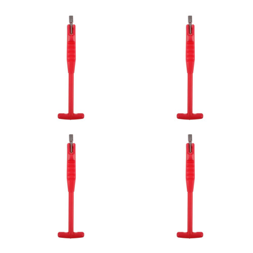 4Pièces Extracteur Valve Pneu Nylon Rouge Multifonction Pour
