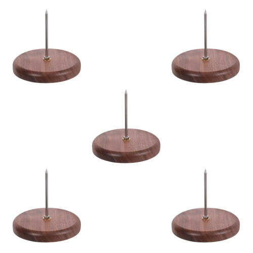5Pièces Support Reçus Bois Fer Porte-Tickets Simple Résistant