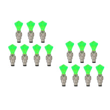 14Pièces Caps LED Vertes Pour Roues Accessoires