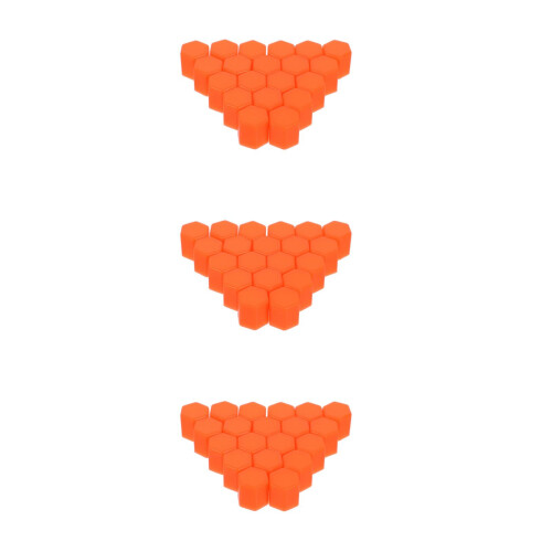 60Pièces Caches Écrous 15Mm Silicone Orange Stelthy Protecteur Roue