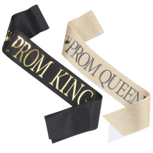 2Pièces Écharpes En Tissu Prom Queen King Pour Cérémonie