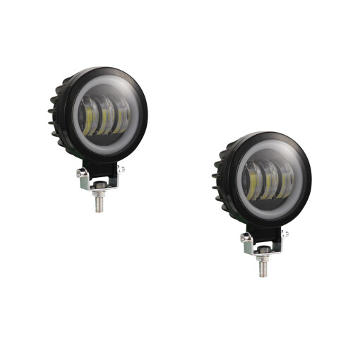 2Pièces Phare Spot Aluminium Noir Shockproof Étanche