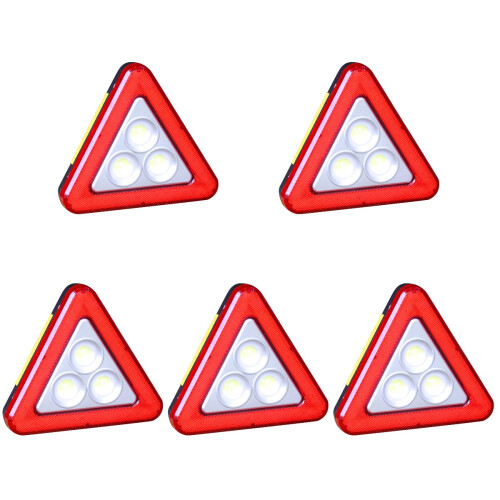 5Pièces Triangles D'avertissement Rouge Pour Usage Routier