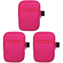 3Pièces Néoprène Rosé Pour Bouteille, Pochette Zippée