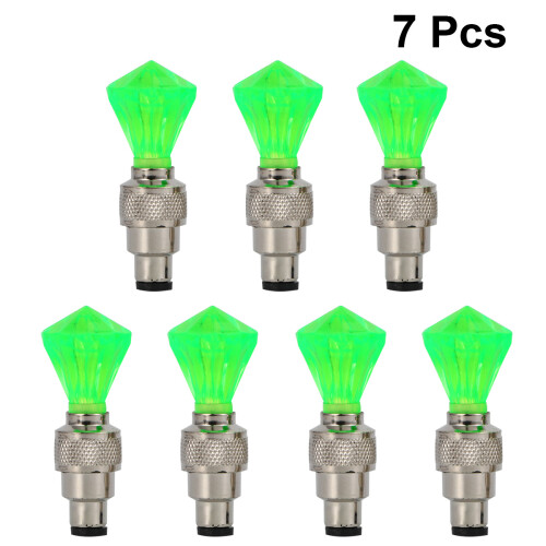 14Pièces Caps LED Vertes Pour Roues Accessoires 1