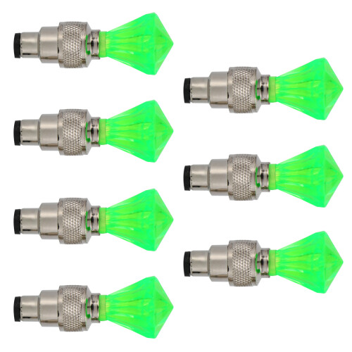 14Pièces Caps LED Vertes Pour Roues Accessoires 2