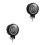 2Pièces Phare Spot Aluminium Noir Shockproof Étanche 6