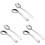 6Pcs Practical Angled Spoon Tableware Stainless Steel for Kitchen Use 1